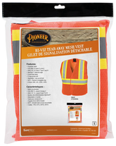 Pioneer 597 V1030650 Hi-Viz Orange Tear-Away Mesh Safety Vest